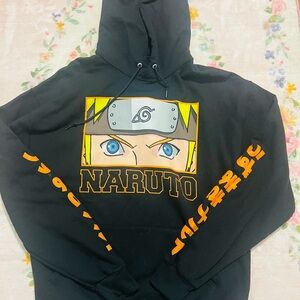 Naruto Black Hoodie with Orange Graphics
